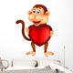 Monkey with Red Heart