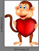 Monkey with Red Heart
