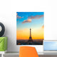 Eiffel tower at sunrise, Paris. Wall Mural