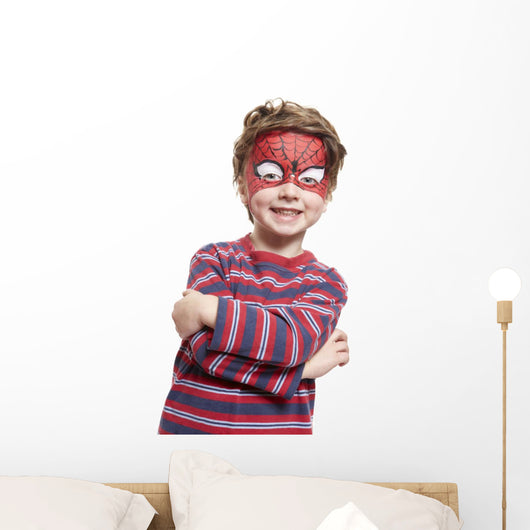 Young Boy with Face Wall Mural