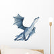 Blue Dragon Flying Out Wall Decal