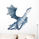 Blue Dragon Flying Out Wall Decal
