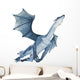 Blue Dragon Flying Out Wall Decal