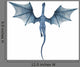 Blue Dragon up View Wall Decal