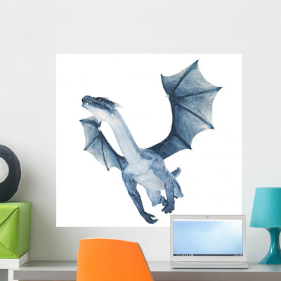 Blue Dragon shown on a wall