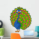 Peacock Cartoon Wall Decal