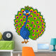 Peacock Cartoon Wall Decal
