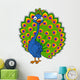 Peacock Cartoon Wall Decal