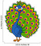 Peacock Cartoon Wall Decal