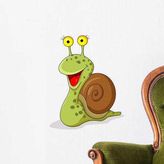Smiling snail cartoon Wall Decal