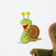 Smiling snail cartoon Wall Decal