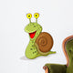 Smiling snail cartoon Wall Decal