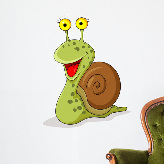 Smiling snail cartoon Wall Decal