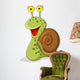 Smiling snail cartoon Wall Decal