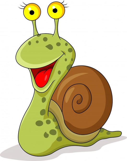 Smiling snail cartoon Wall Decal