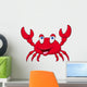 Funny crab cartoon Wall Decal