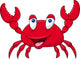 Funny crab cartoon Wall Decal