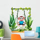 Monkey with Blue Shirt Wall Mural