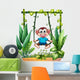 Monkey with Blue Shirt Wall Mural
