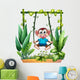 Monkey with Blue Shirt Wall Mural