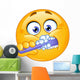 Emoticon Brushing Teeth