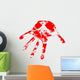 Bloody Hand Prints White Wall Mural