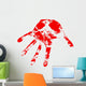 Bloody Hand Prints White Wall Mural