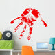 Bloody Hand Prints White Wall Mural