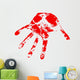 Bloody Hand Prints White Wall Mural