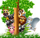 Various Funny Safari Animal Wall Decal