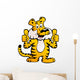 Happy and Proud Siberian Tiger  Giving Two Thumb up Wall Decal