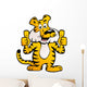 Happy and Proud Siberian Tiger  Giving Two Thumb up Wall Decal