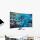 curved monitor on a white background Wall Decal