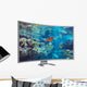 curved monitor on a white background Wall Decal