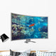 curved monitor on a white background Wall Decal