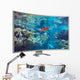 curved monitor on a white background Wall Decal