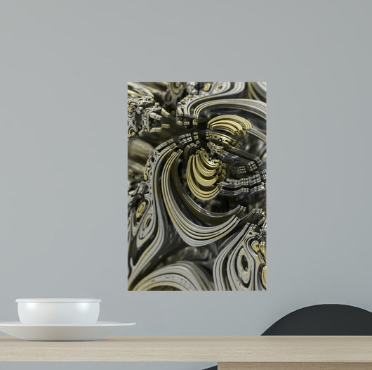 Fractal Vintage Steampunk Gear Wall Mural