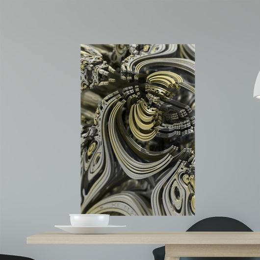 Fractal Vintage Steampunk Gear Wall Mural