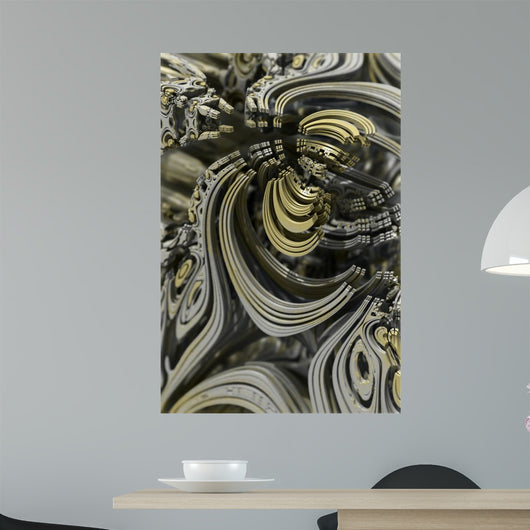 Fractal Vintage Steampunk Gear Wall Mural