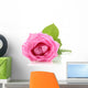 Pink Rose with Drops Wall Decal