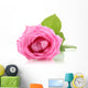 Pink Rose with Drops Wall Decal