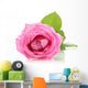 Pink Rose with Drops Wall Decal