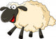 Cute sheep cartoon Wall Decal