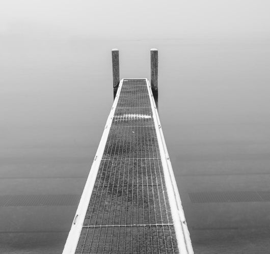 Boat Pier Black and