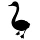 Vector silhouette goose Wall Decal