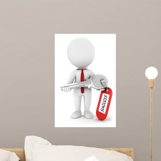 White People Key to Wall Decal