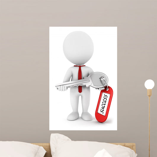White People Key to Wall Decal