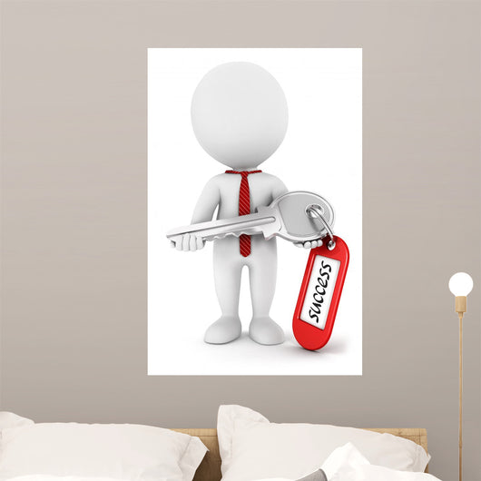 White People Key to Wall Decal