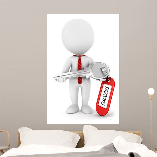 White People Key to Wall Decal