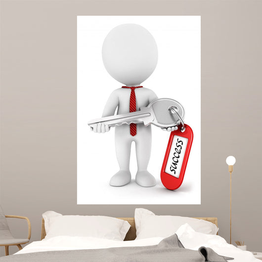 White People Key to Wall Decal